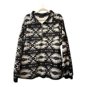 Aztec Patterned 3/4 Zip Pullover